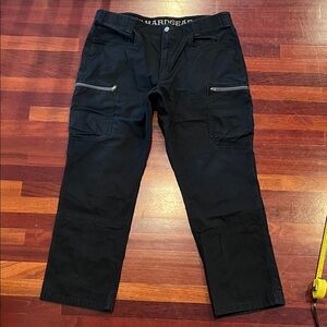 Mens 42x32(tag) Duluth Alaskan Hardgear Black Cargo Pants Gusset Crotch